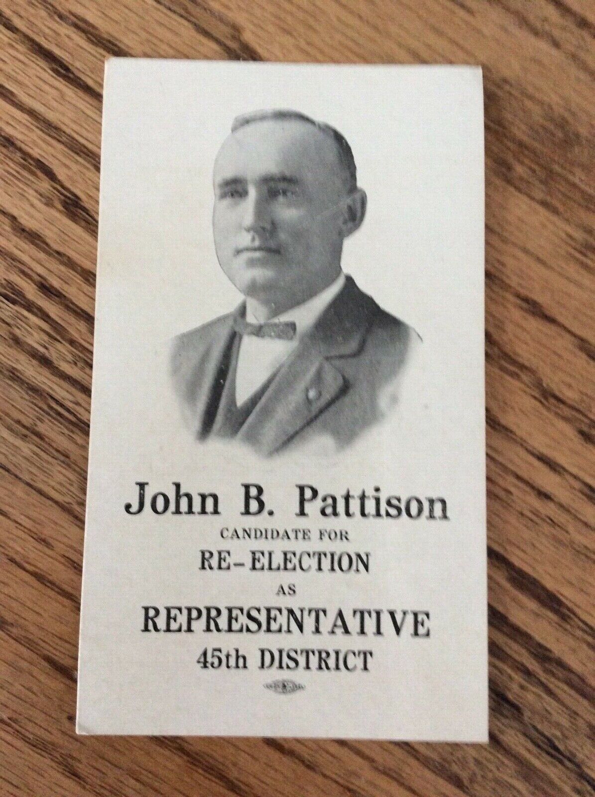 1920 John B Pattison Candidate Re-Election Rep 45Th District St Cloud Minnesota