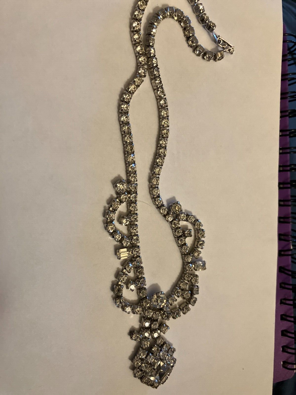 vintage estate   rhinestone statement  necklace
