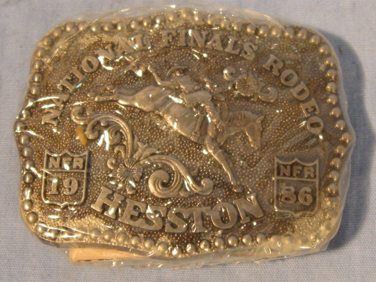 Vintage  1986 Hesston NFR Rodeo Bare Back Youth Buckle