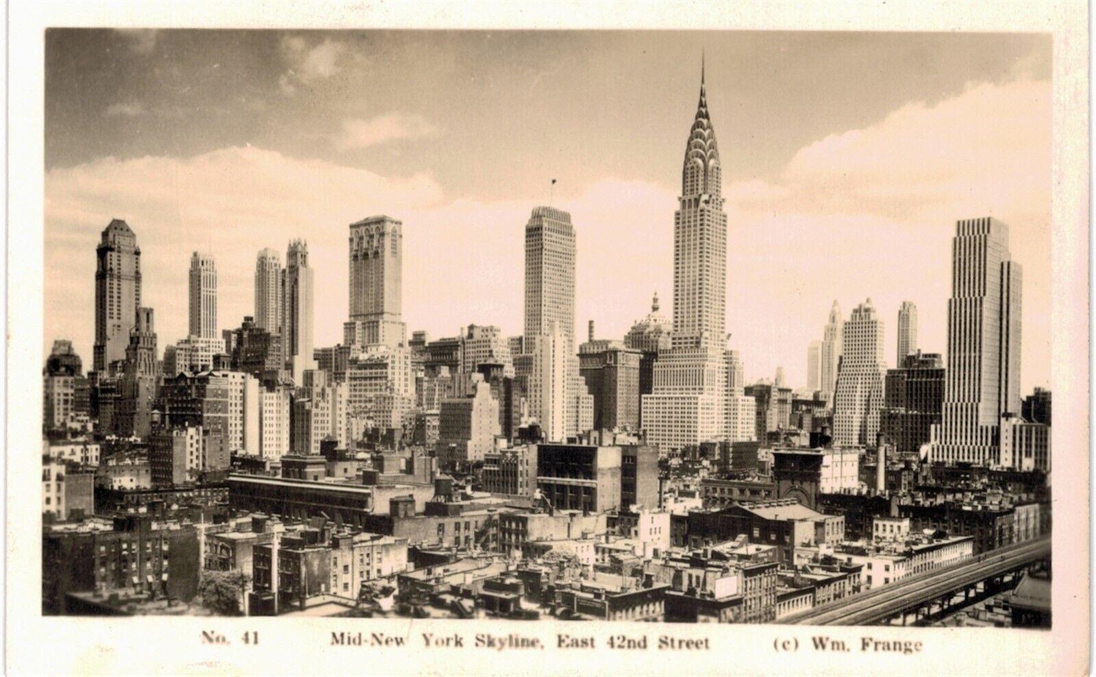 NYC RPPC Skyline East 42nd Street  1940 NY 