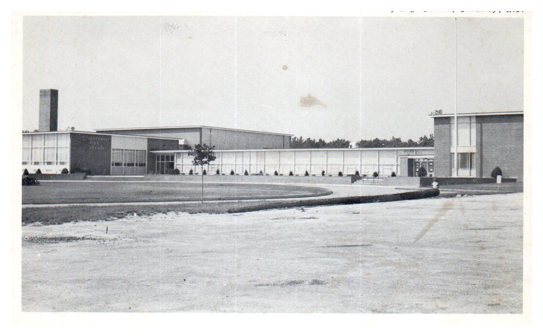 Coventry High School Rhode Island Vintage Black and White Postcard
