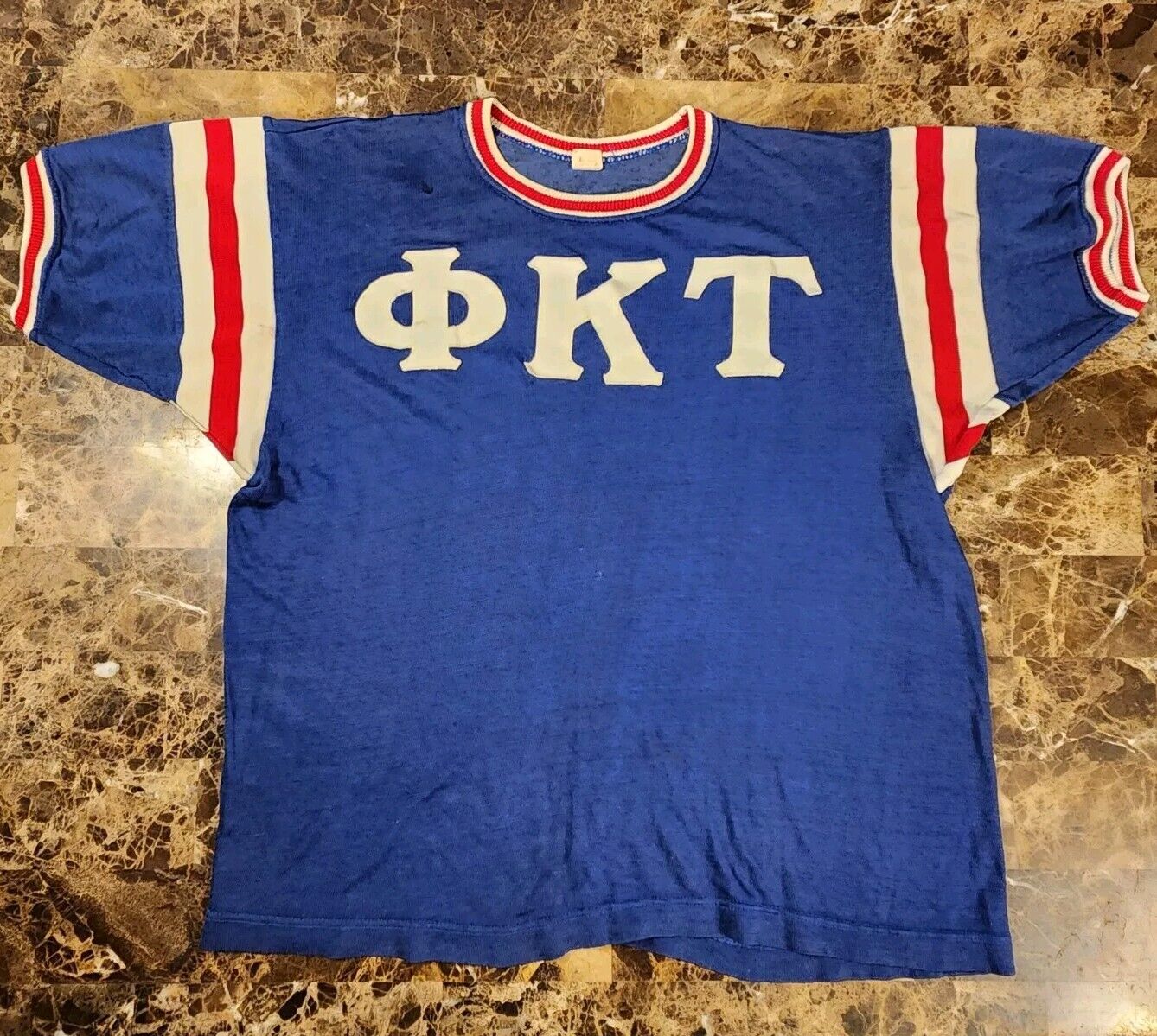 VTG PHI KAPPA TAU 1950'S Fraternity T Shirt LARGE USA MADE RUSSELL SOUTHERN CO.