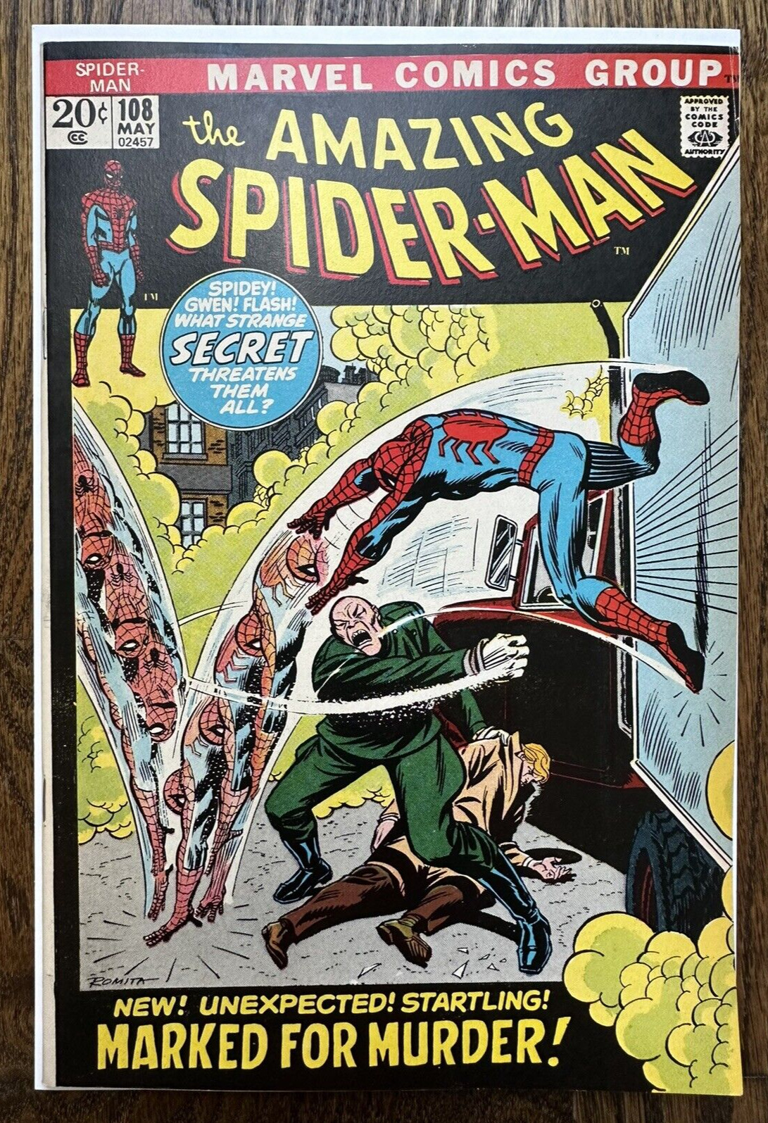 Amazing Spider-Man #108 Marvel 1972 Stan Lee Romita Higher Grade VF+