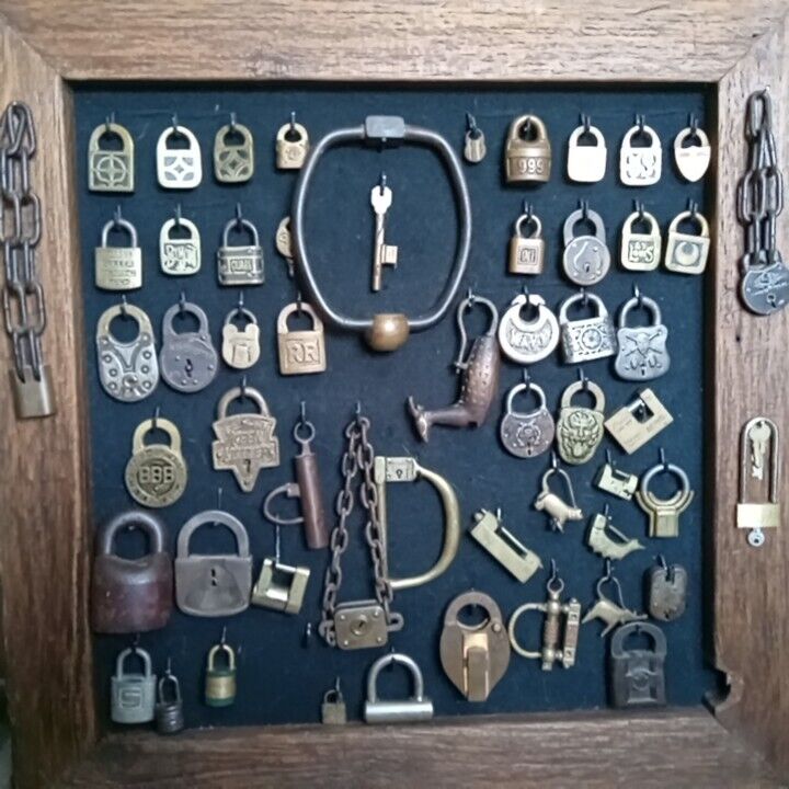 antique brass lock collection 40+
