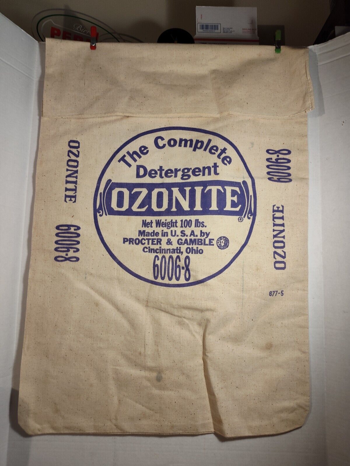 Vintage Empty 100 lb. Ozonite Canvas Sack