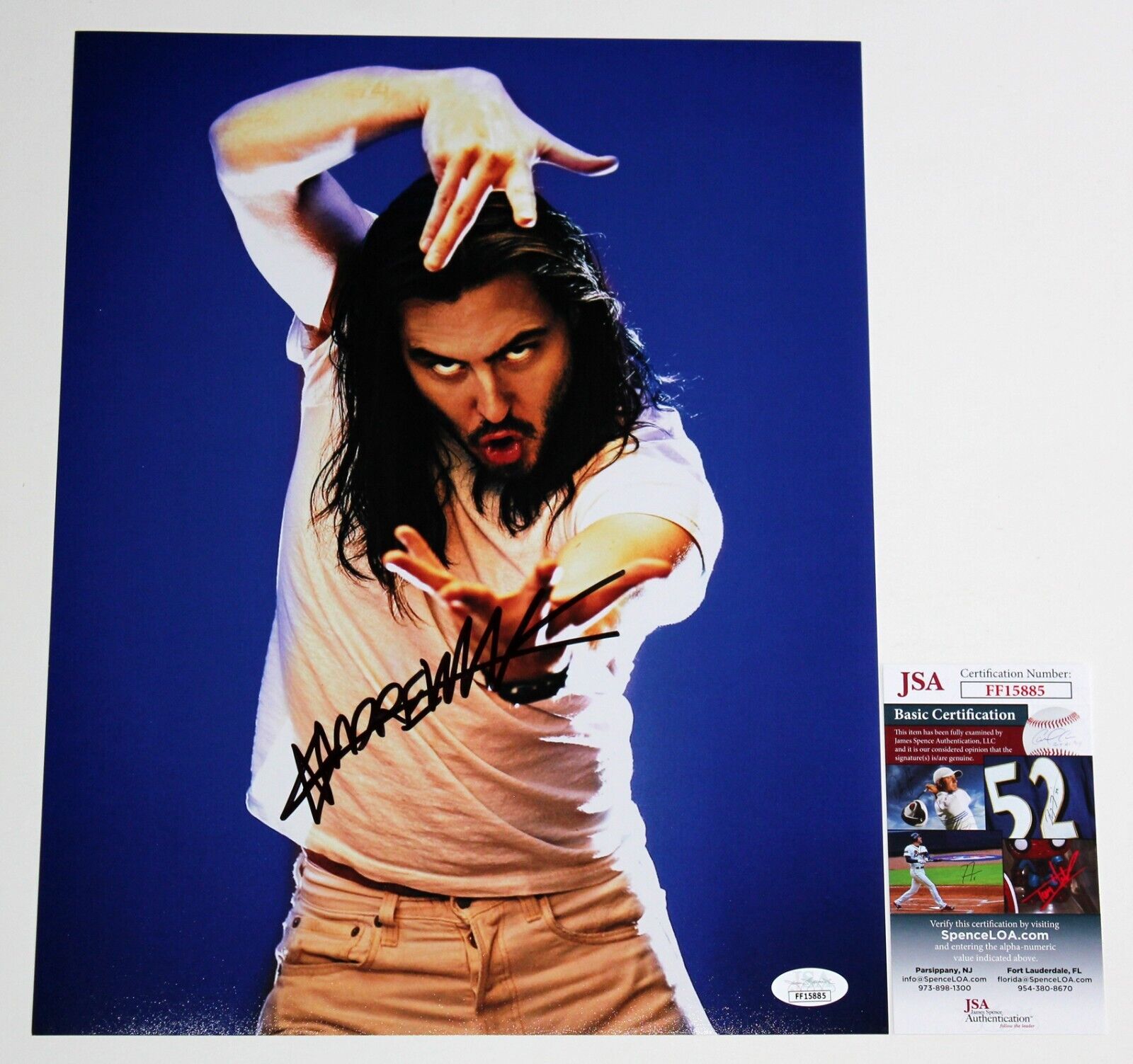 ANDREW WK SIGNED 11x14 PHOTO SINGER W.K. PARTY HARD AUTOGRAPHED RARE +JSA COA