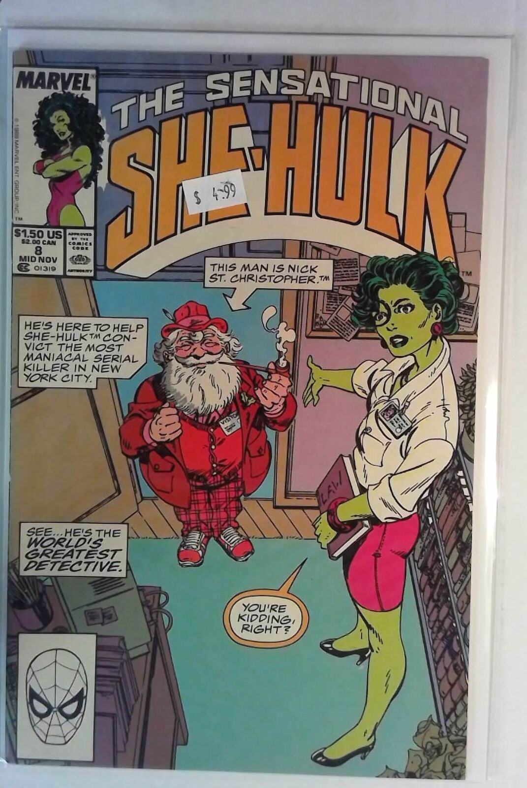 The Sensational She-Hulk #8 Marvel Comics (1989) VF+ 1st Print Comic Book