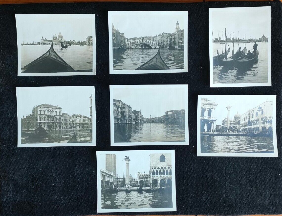 Lot of 7 photos of Venice 1920