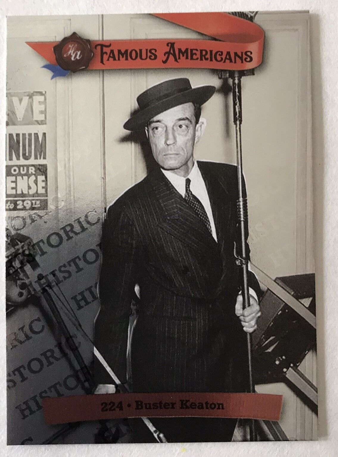 Buster Keaton   Foil  2021 Historic Autographs Famous Americans 1 0f 150 made