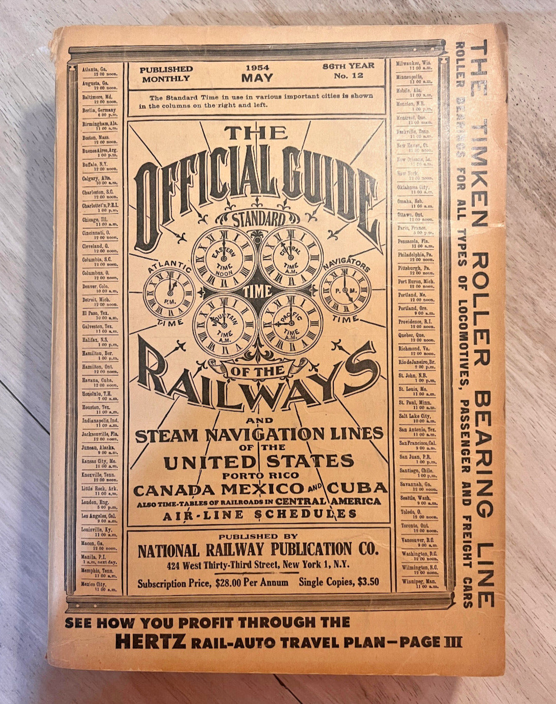 1954 May Official Guide Of Railways Steam Navigation Lines of United States