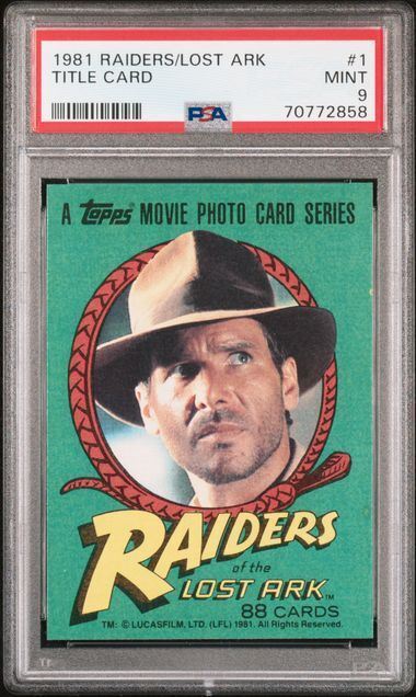 1981 Topps Raiders of the Lost Ark Indiana Jones Title Card #1 PSA 9
