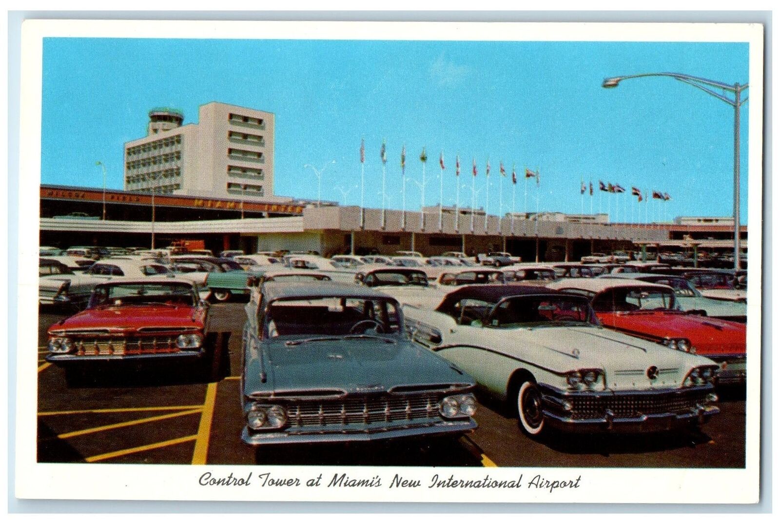 c1920's Central Tower At Miami's International Airport Miami Florida FL Postcard