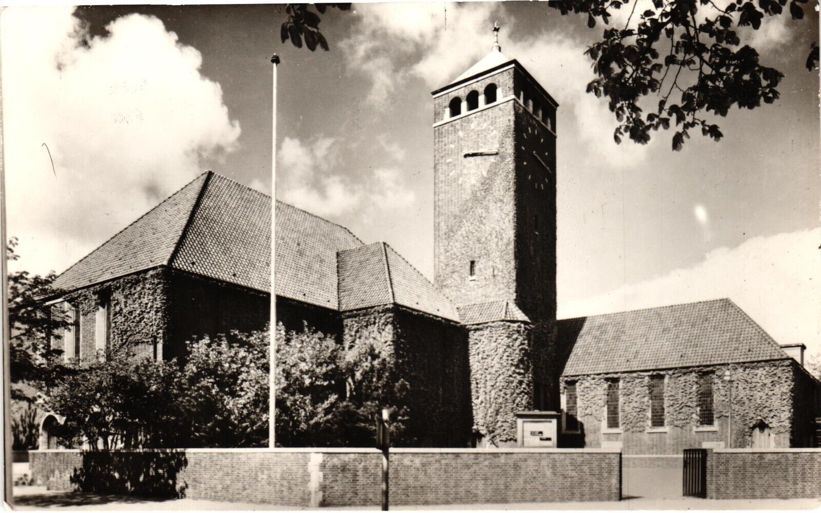 Vintage Postcard - Duinzichtkerk Den Hagg Large Brick Church Building Germany