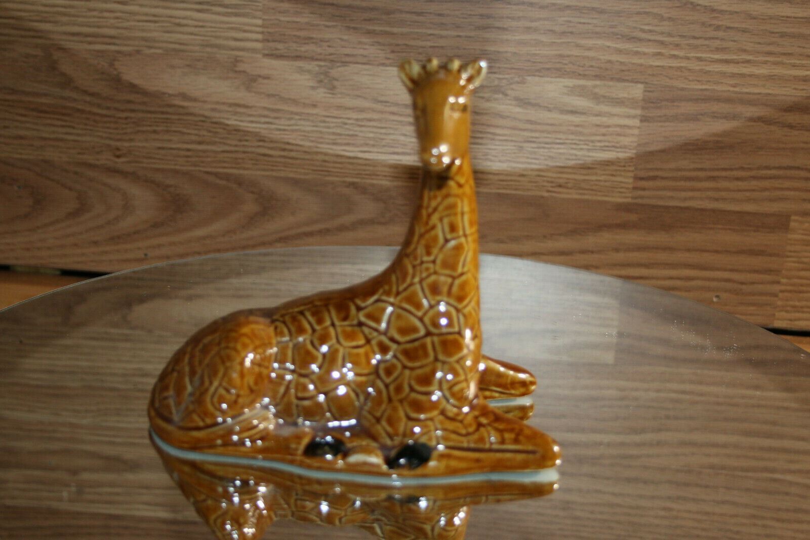 Giraffe Resting figurine vintage porcelain  6.5\