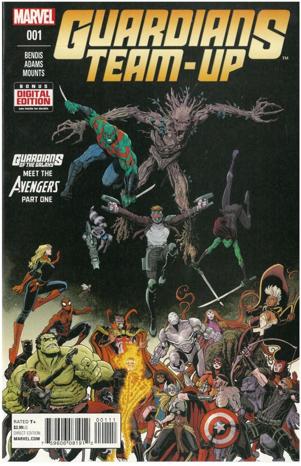 Guardians Team-Up 1A Adams 2015 Guardians Meet The Avengers - Part One Marvel