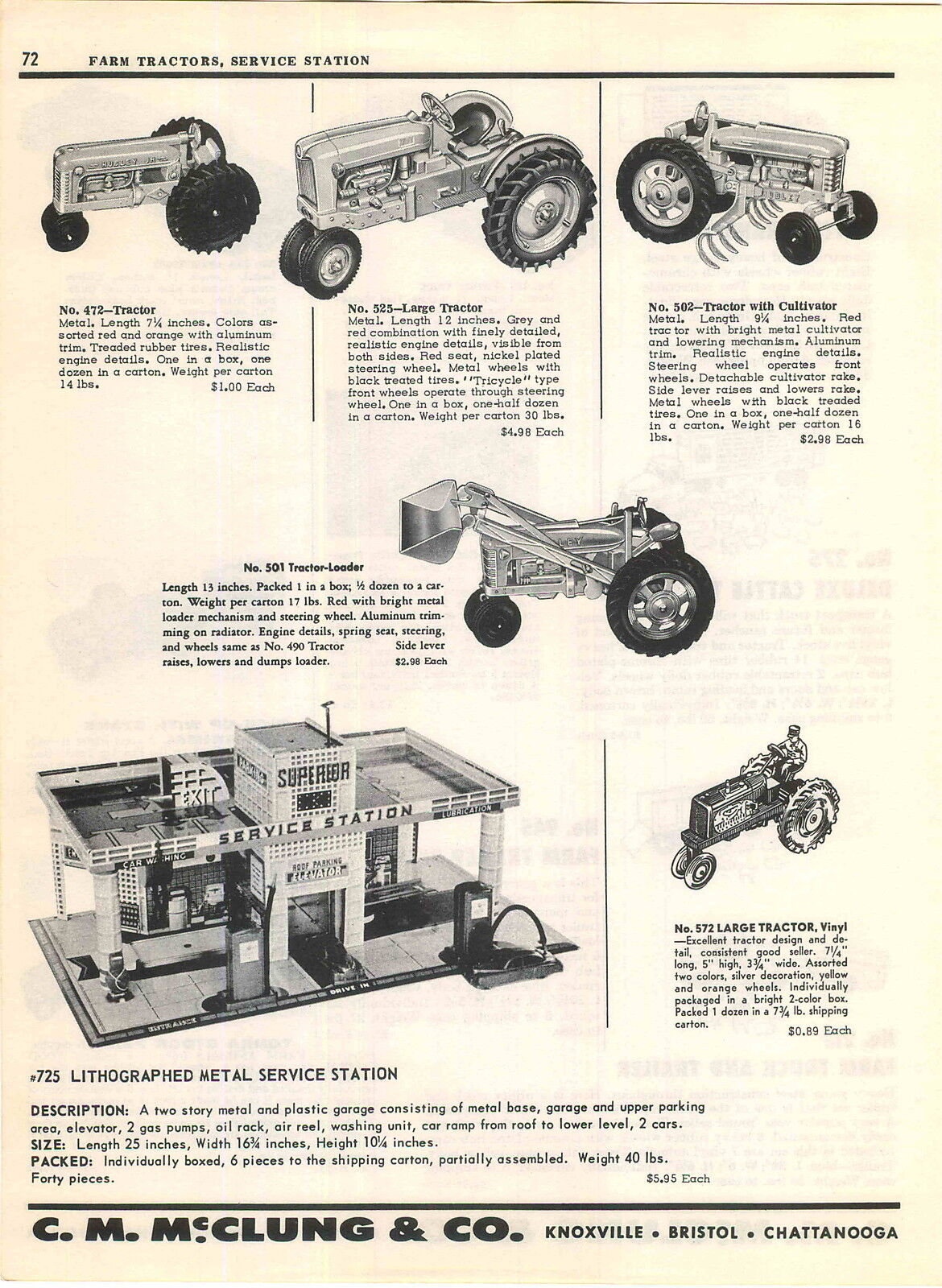 1957 ADVERT Hubley Tonka Toy Truck Farm Tractor Buddy L Cattle Truck Pick Up