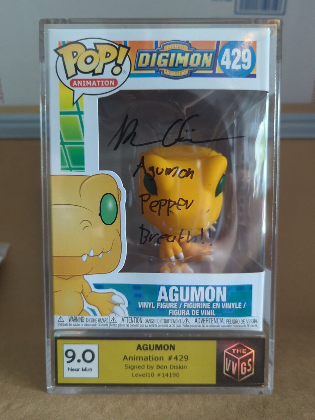 Funko Pop Vinyl: Digimon - Agumon #429 Graded & Autographed 