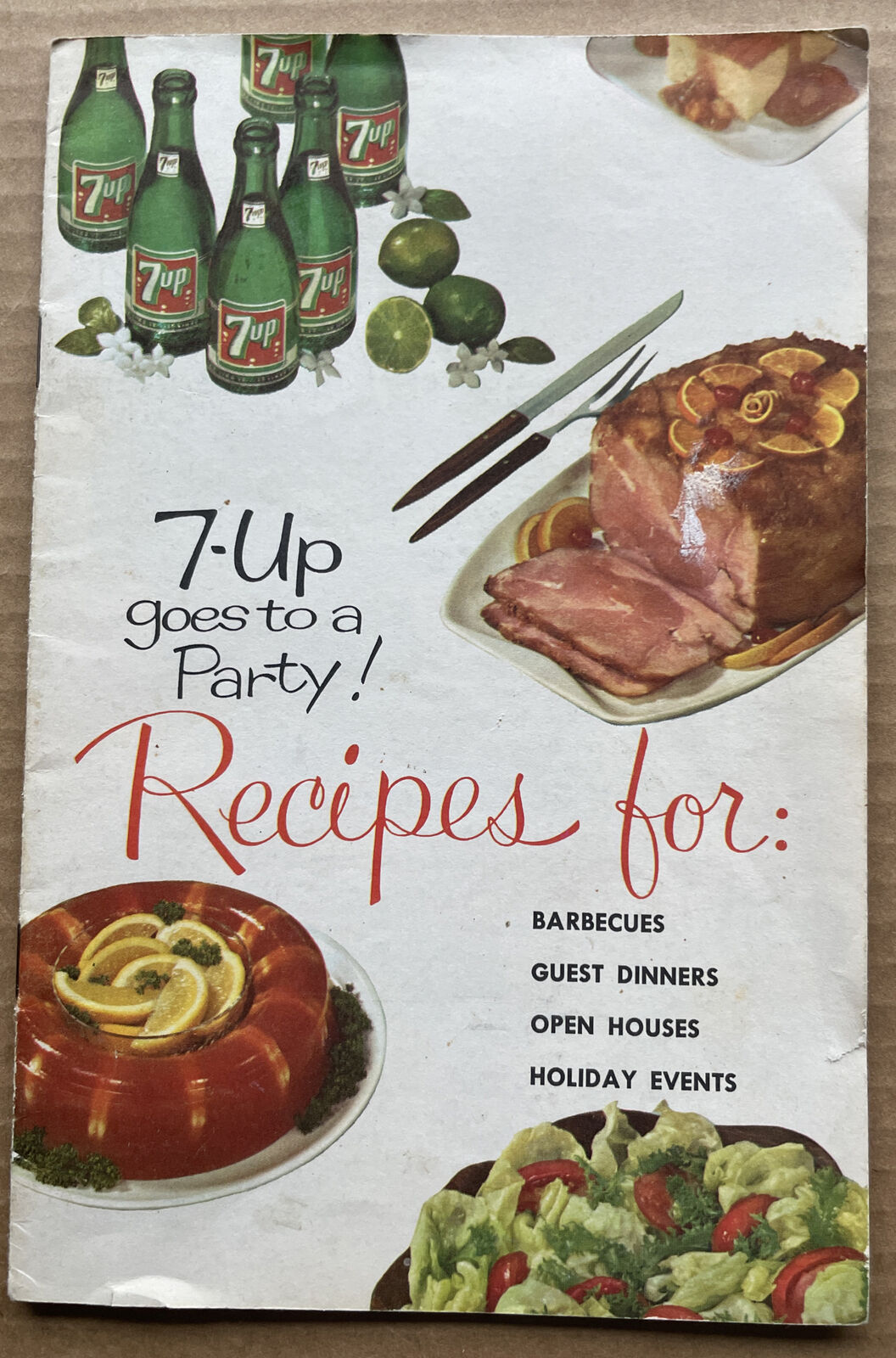 7-Up Goes To A Party VTG 1961 Recipe Booklet 15 Pages Mid Century Beverage Soda