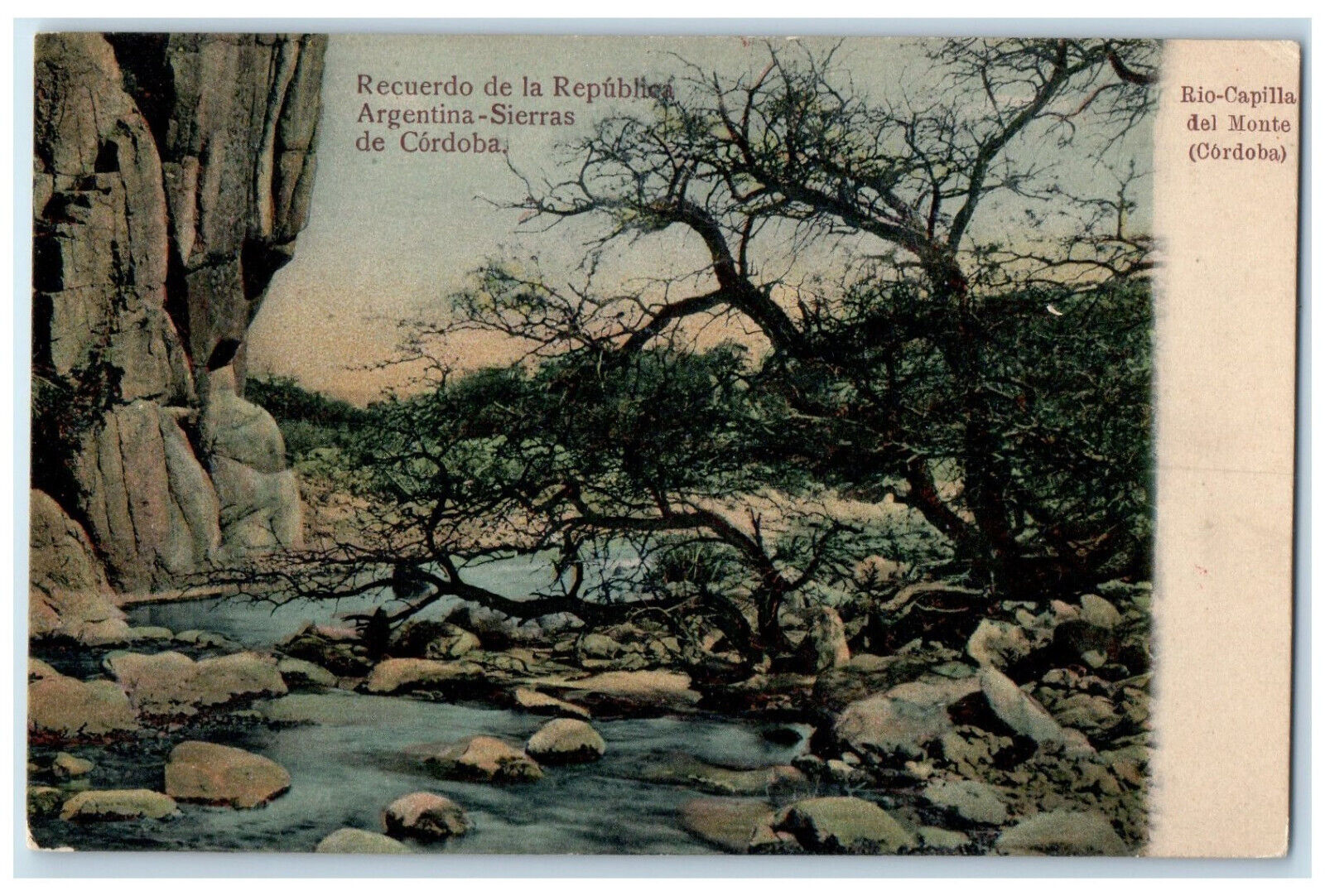 1908 Souvenir Of The Argentine Republic Cordoba Mountains Argentina Postcard