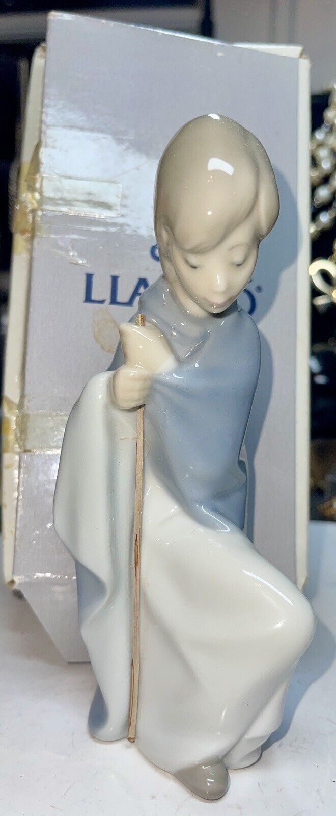 Lladro 4672 Saint Joseph Children Christmas Nativity Figurine w/ Box & Staff