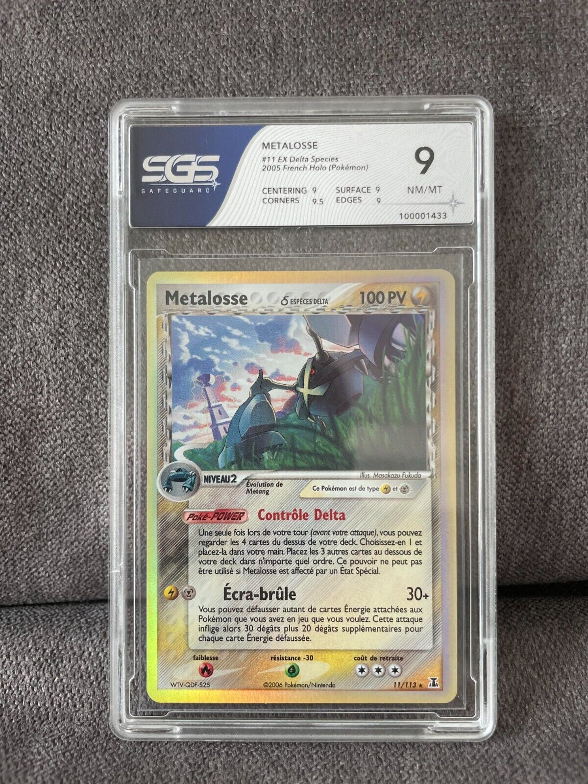 Pokemon Metalose 11/113 Holo Ex Delta Species Card SGS 9 FR