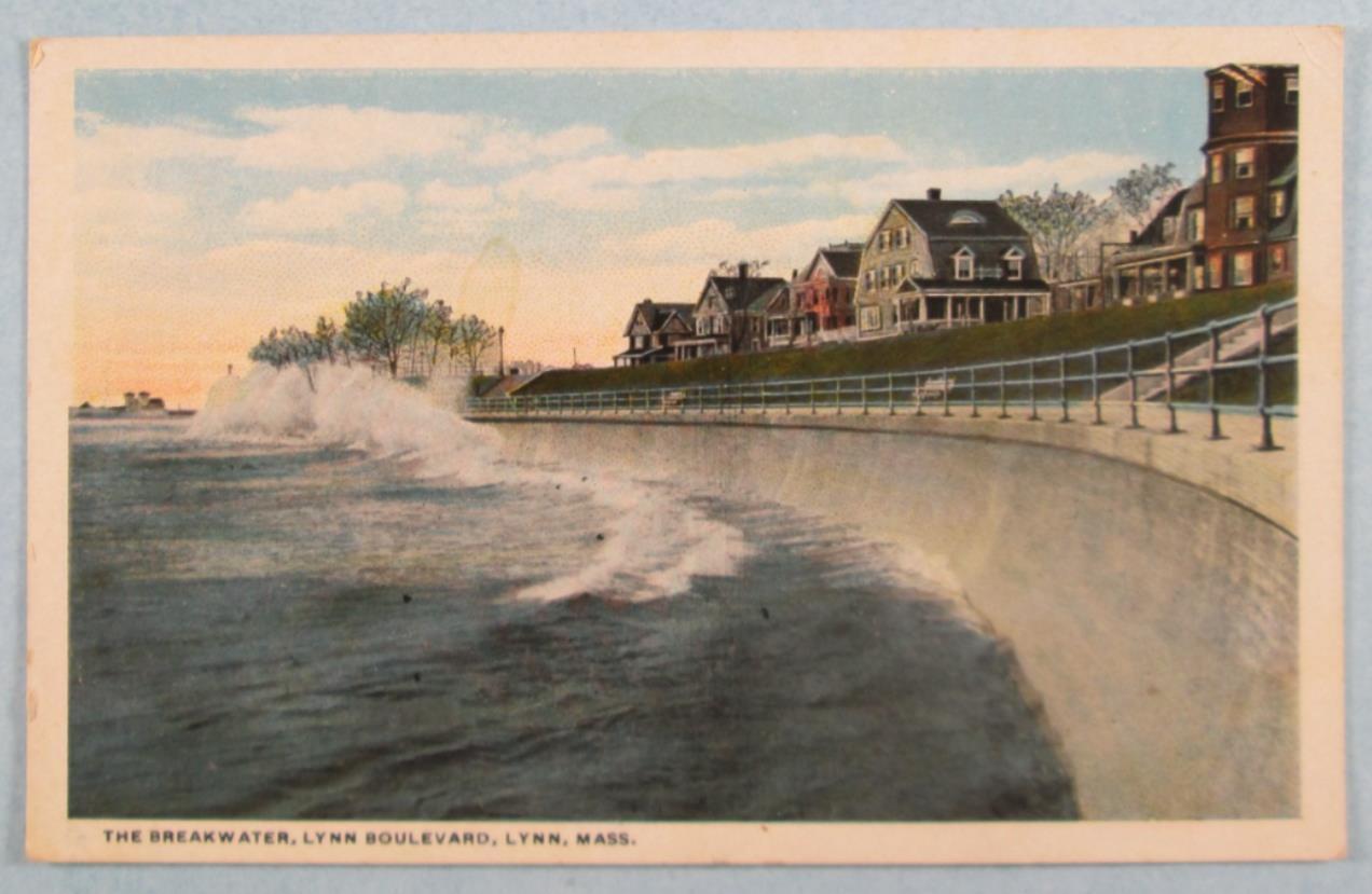 The Breakwater, Lynn Boulevard, Lynn, MA Massachusetts Postcard (#5175)