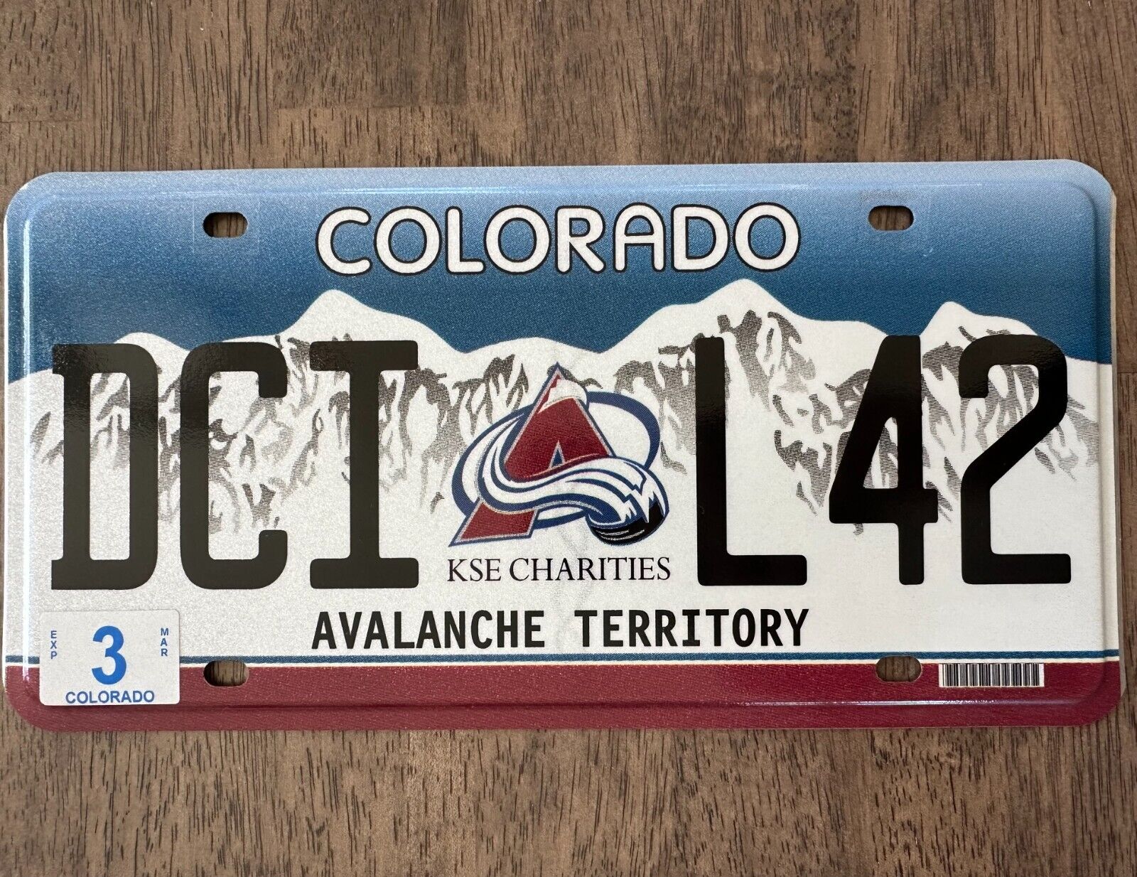 Colorado Avalanche License Plate