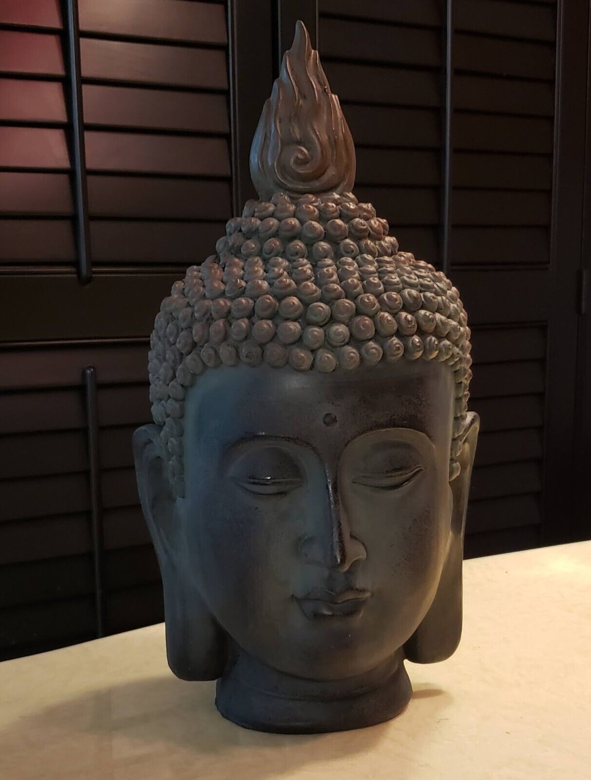 Large Buddha Head Statue 14 inches, Buddha Face Statue