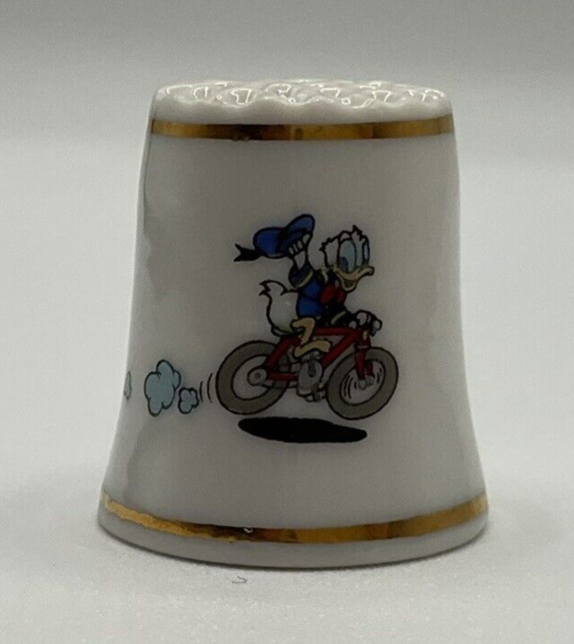 NE The First Disney Characters Thimble Collection - Donald Duck and nephews