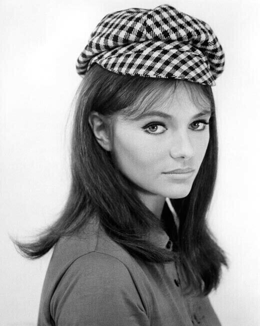 Jacqueline Bisset classic 1967 studio portrait wearing trendy cap 24x36 Poster