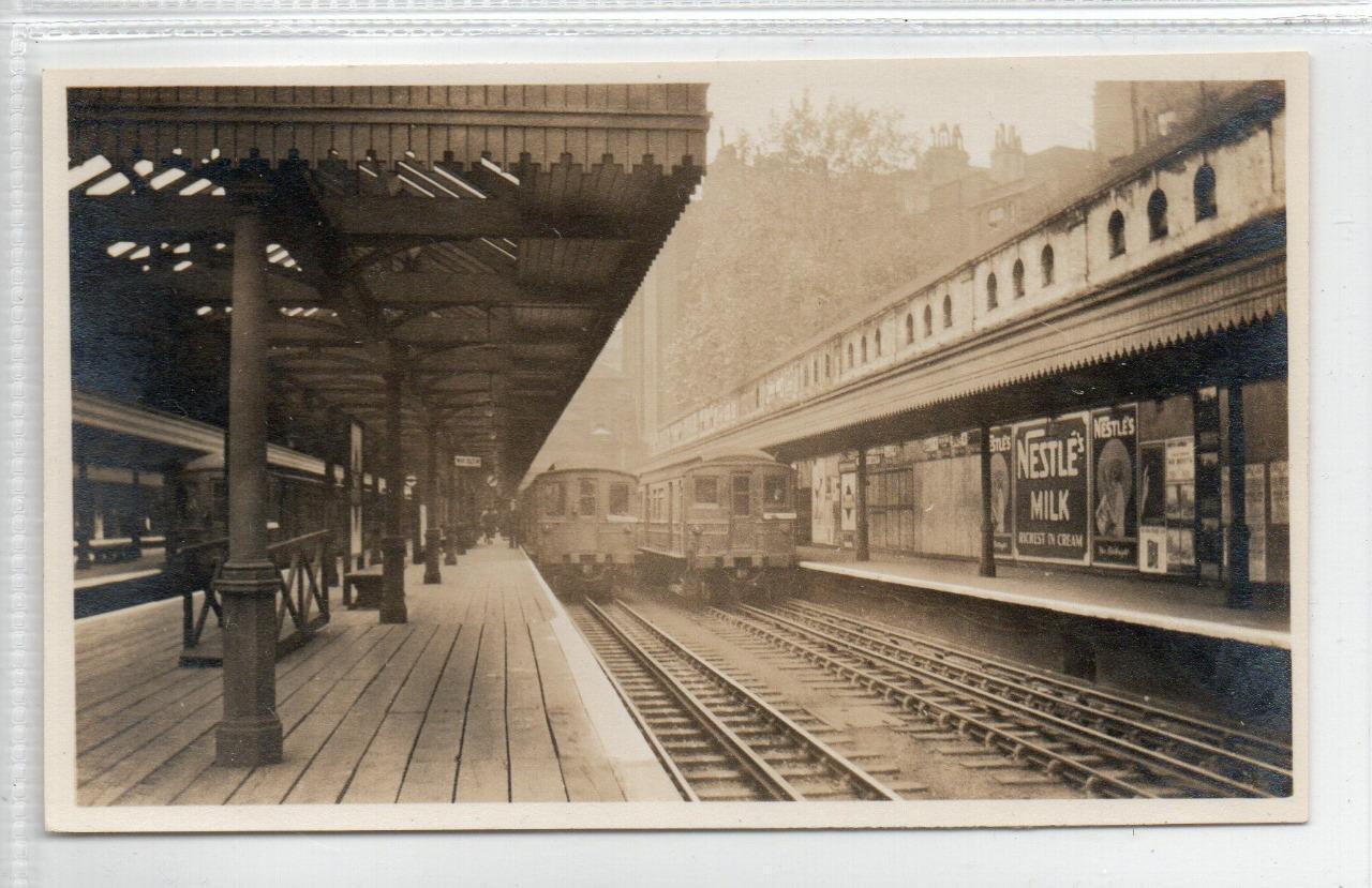 Postcard size photograph of South Kensington District Railway (C71285)