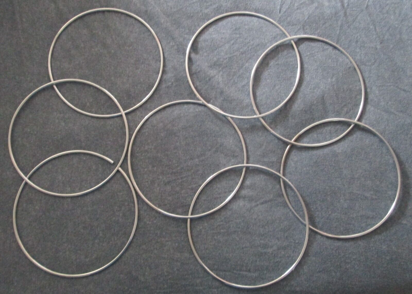 Eight Magic Linking Rings Large Rings 10” Diameter Heavy Metal