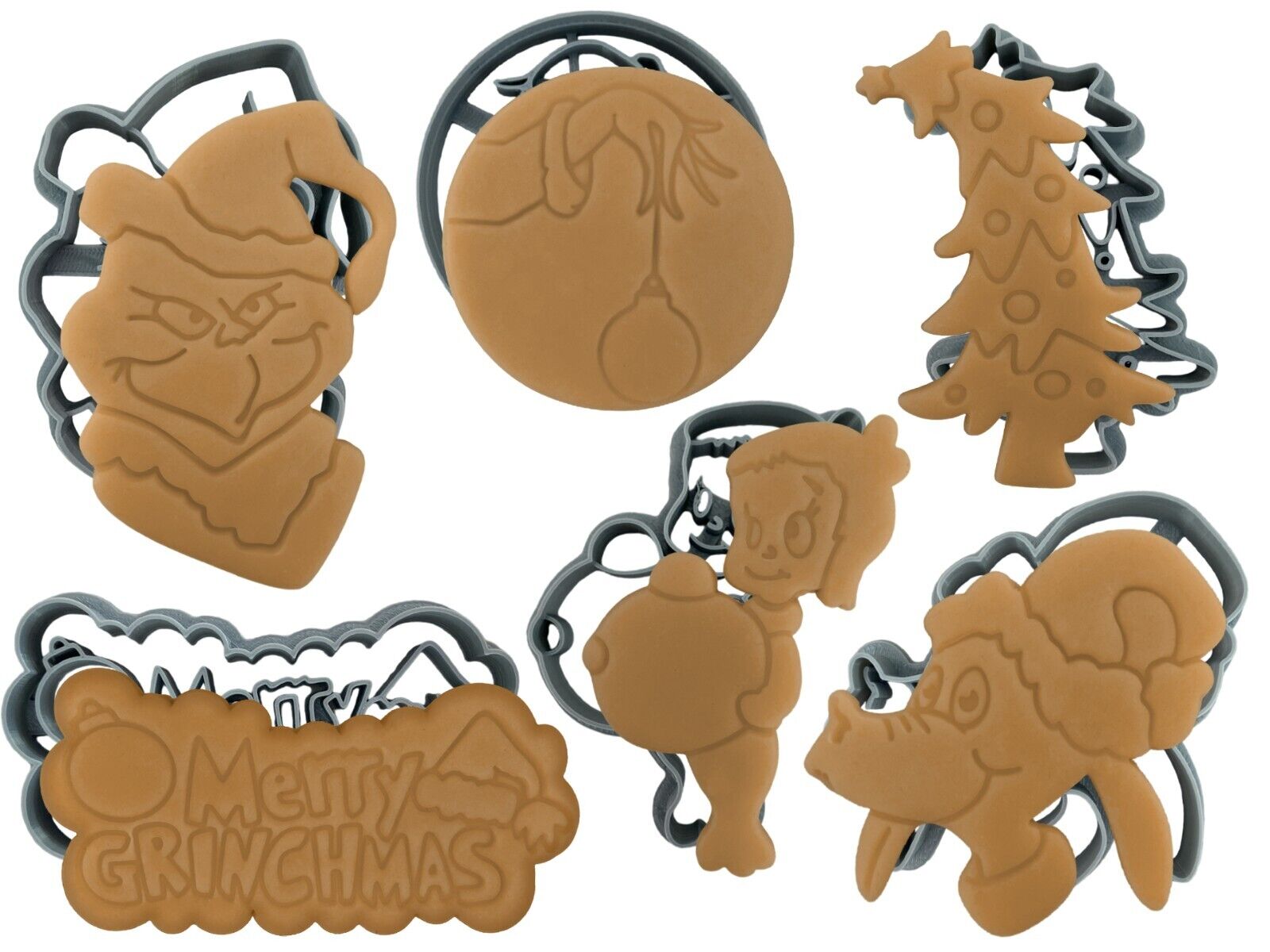 Grinch Christmas Set of 6 Cookie Cutters | Grinch | Grinch Hand | Dr Seuss