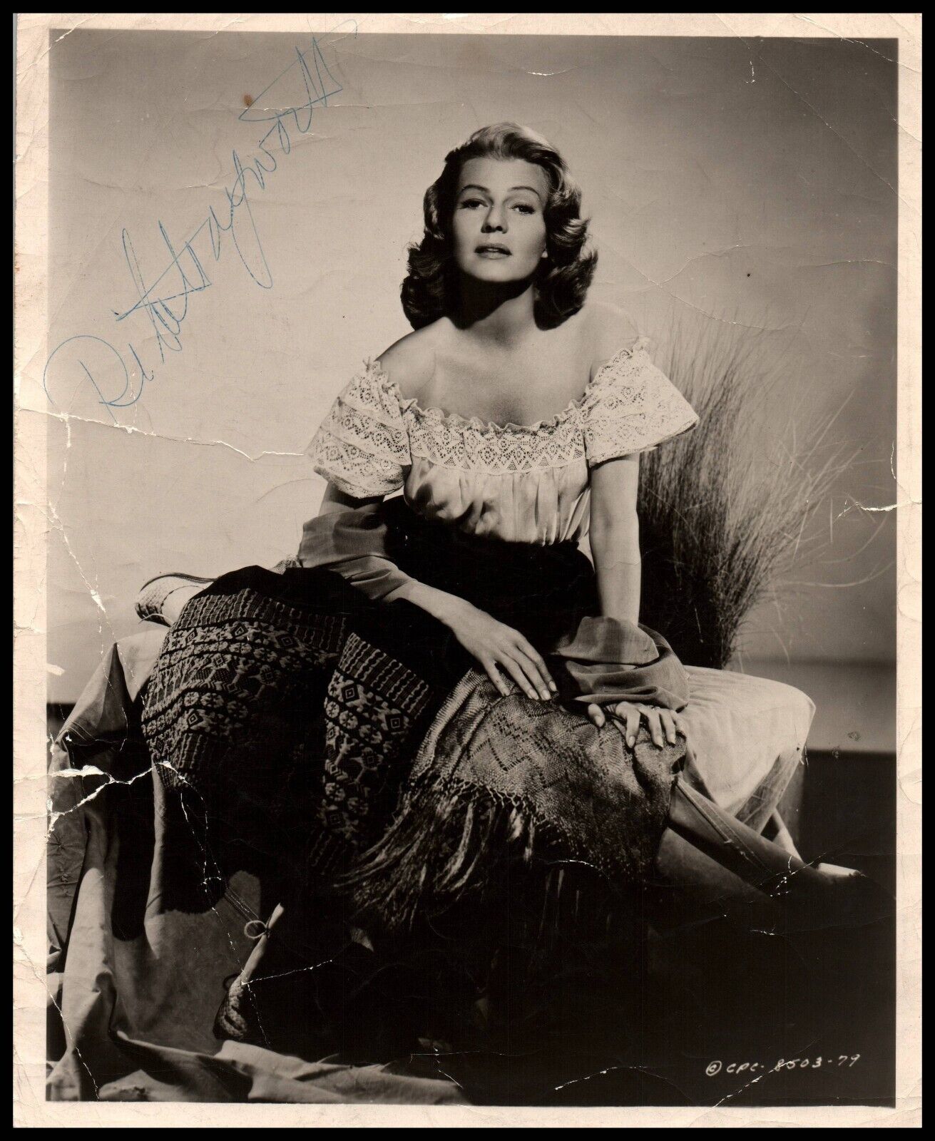 Hollywood Actress Rita Hayworth Signed Autograph Portrait Original Photo 215