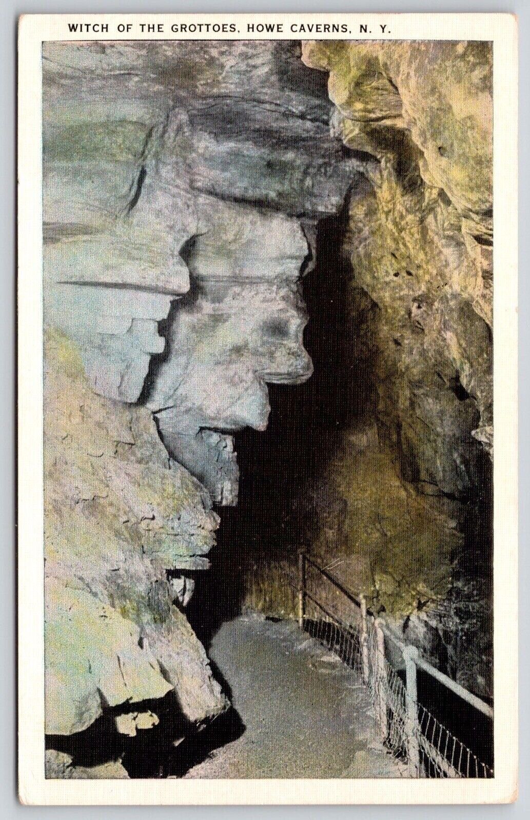 Witch Grottoes Howe Caverns New York Cave Interior Historic NY Vintage Postcard