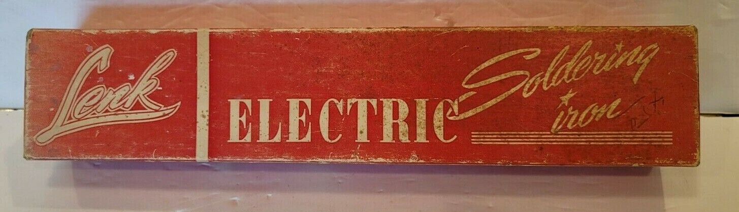 Lenk Vintage Electric Soldering Iron No 750  With Original Box 115 Watts