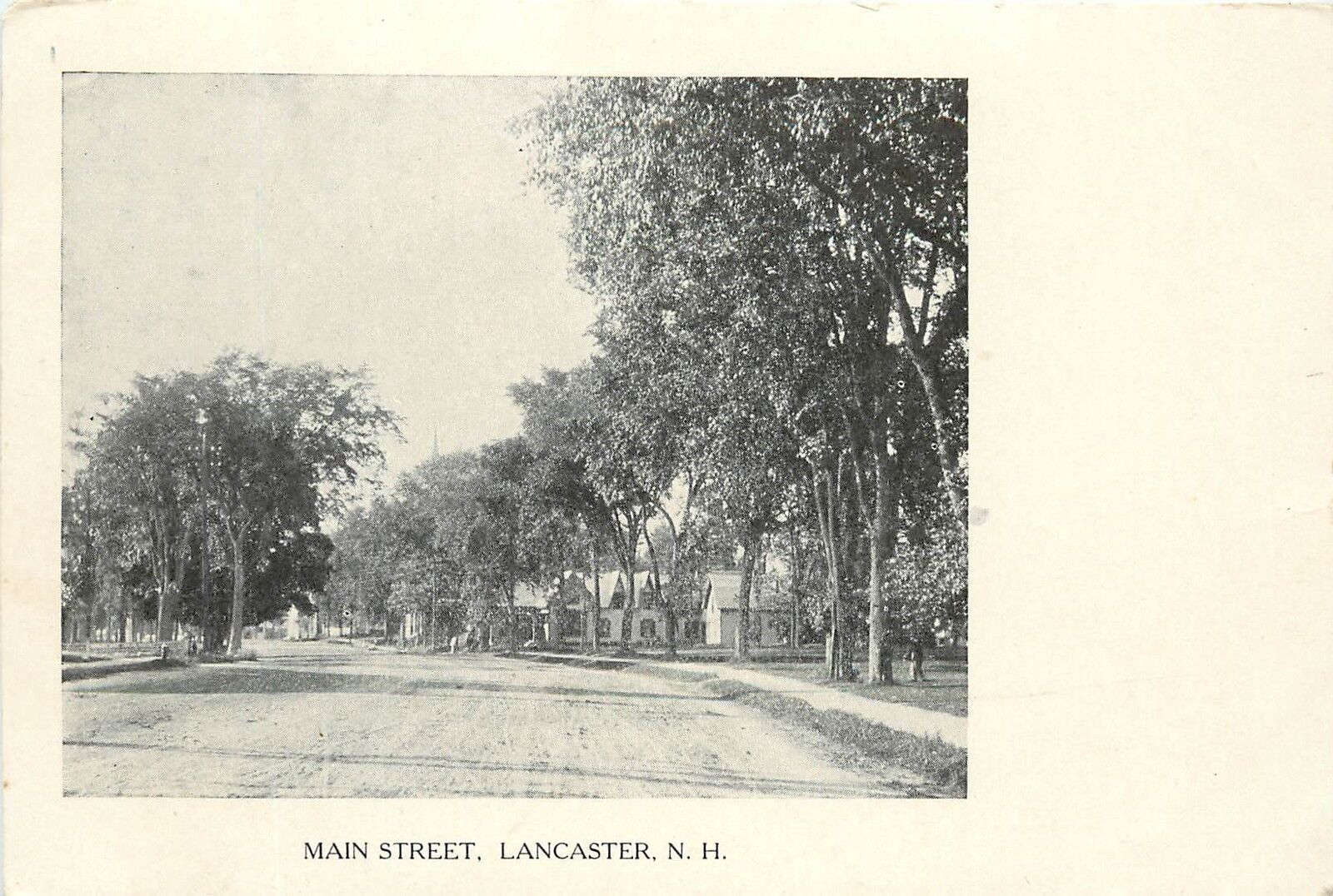 c1905 Printed Postcard; Main Street, Lancaster NH Coös County Unposted