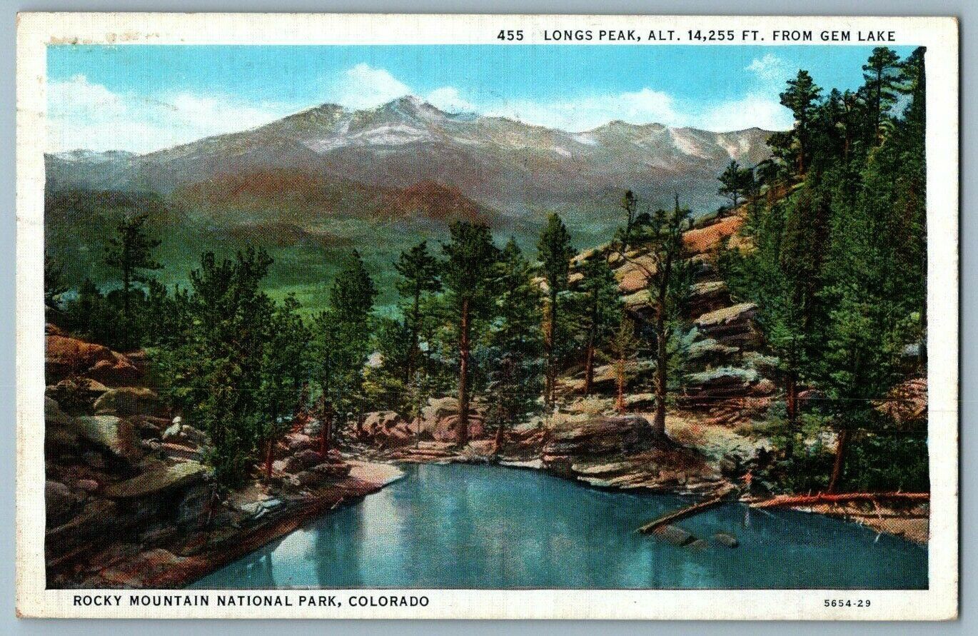 Postcard~ Longs Peak From Gem Lake~ Rocky Mountain Nat. Park, Colorado