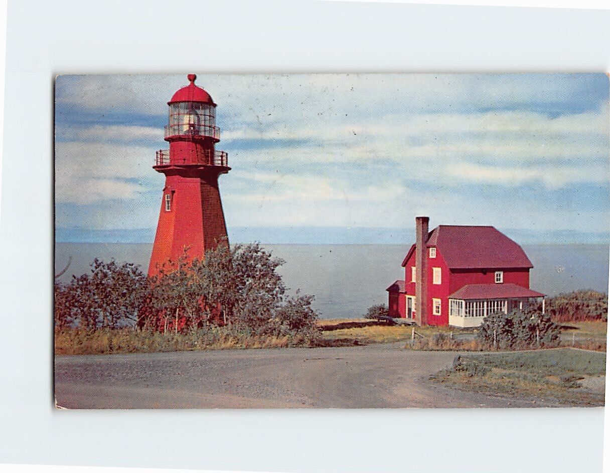 Postcard The Lighthouse at Ste. Marthe de Gaspé Canada