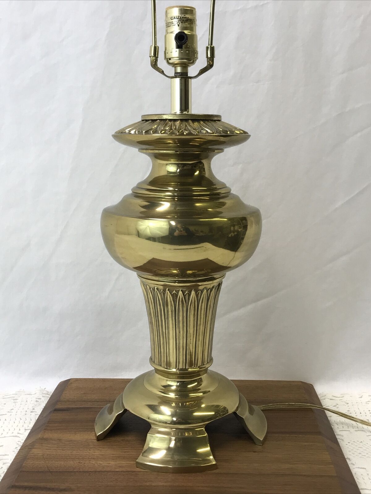 Vtg Art Deco Brass Table Lamp Egyptian Moroccan MCM Falkenstein (Stiffel Style)