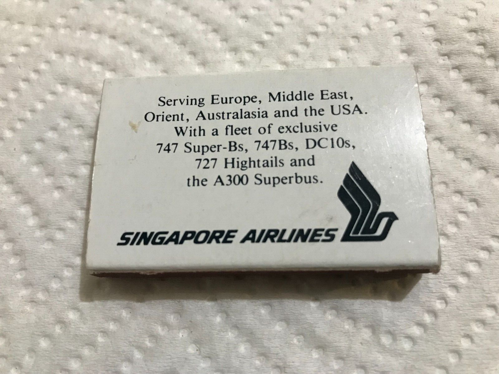 Vintage Girlie Matchbook Singapore Airlines Matchbox 1-H