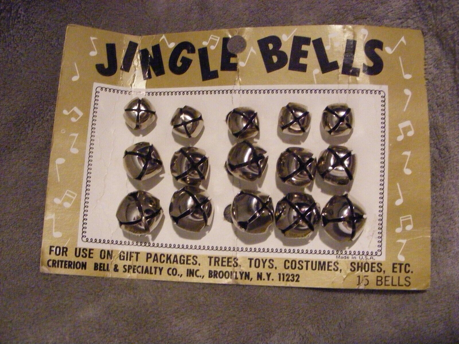 Vintage 1970\'s Criterion Bell & Specialty Co. - 15 Jingle Bells 3 Sizes