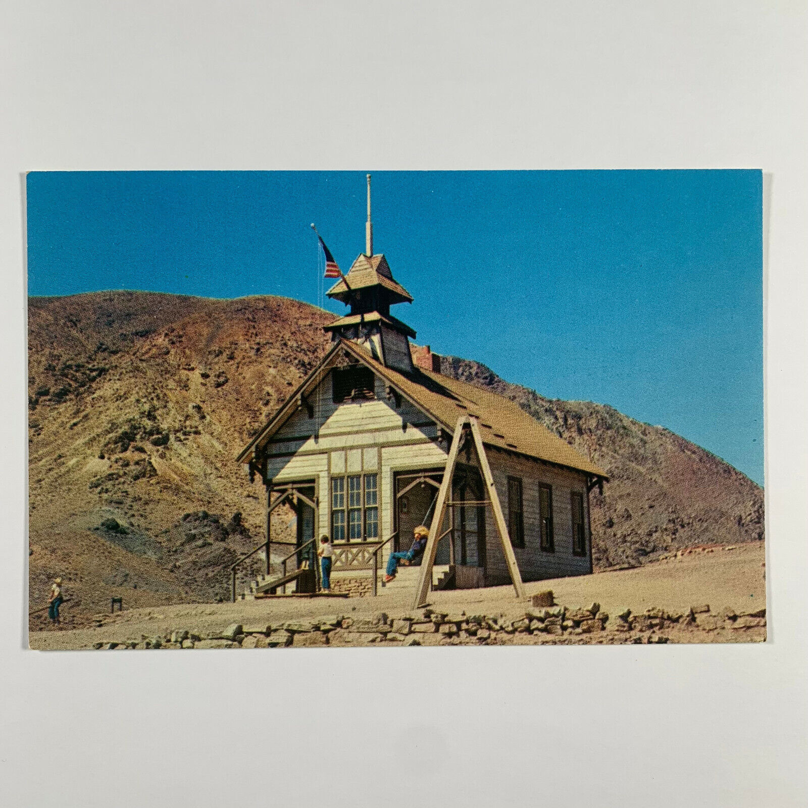 Postcard California Calico CA Ghost Town School House 1960s Chrome Unposted