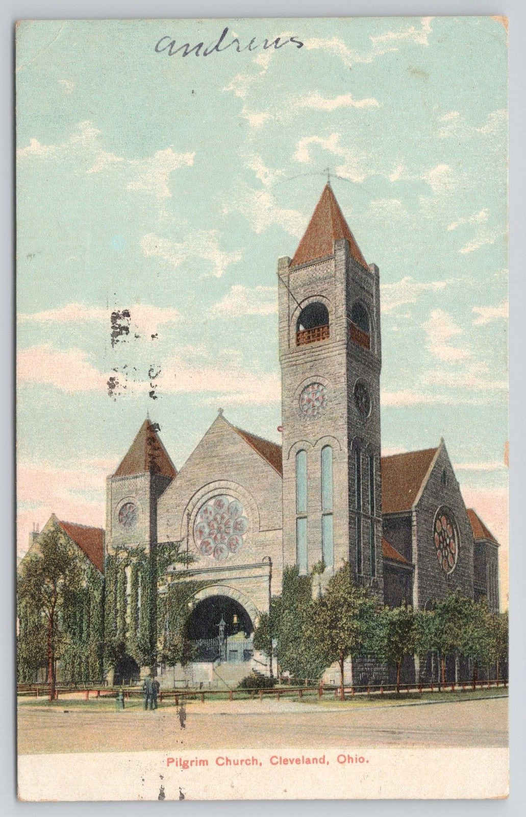 Postcard Pilgrim Church Cleveland Ohio