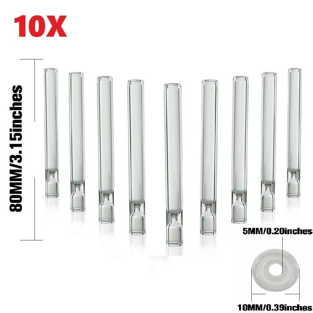 10x One Hitter Tobacco Glass Pipe / Cigarette Holder