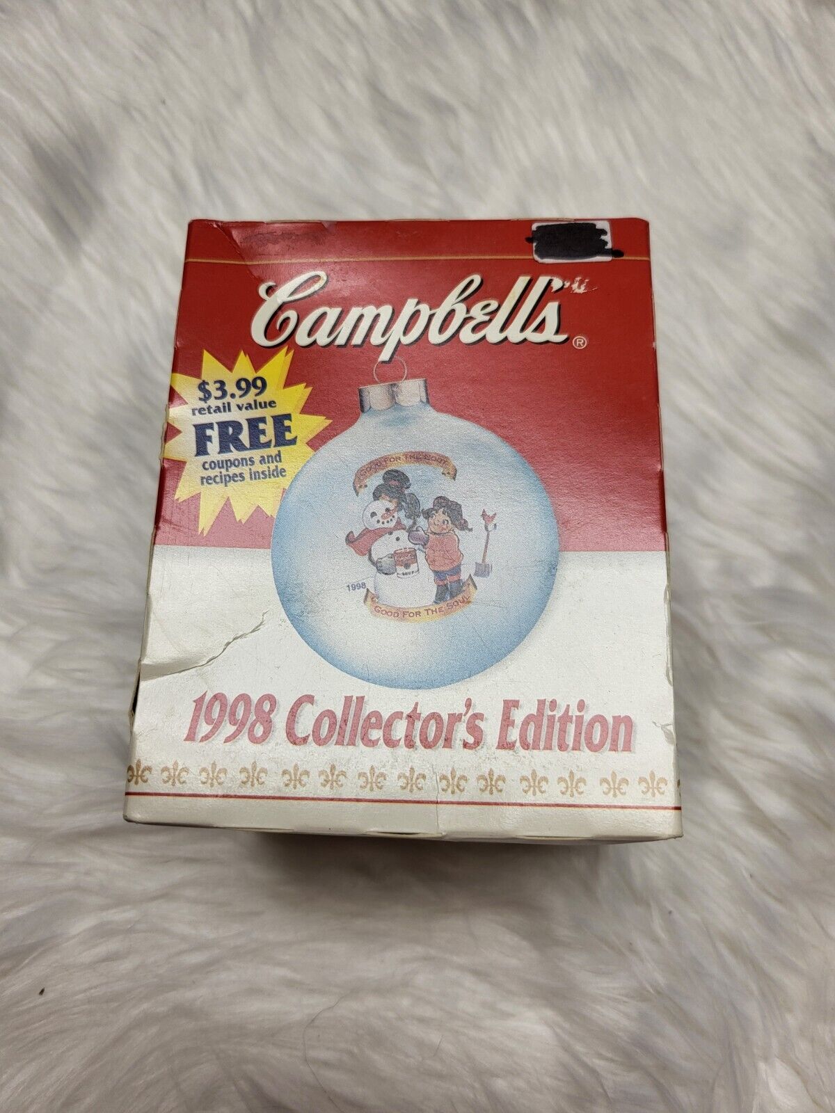 Vintage 1998 Campbell\'s Soup Christmas Ornament Ball Collector\'s Edition NOS
