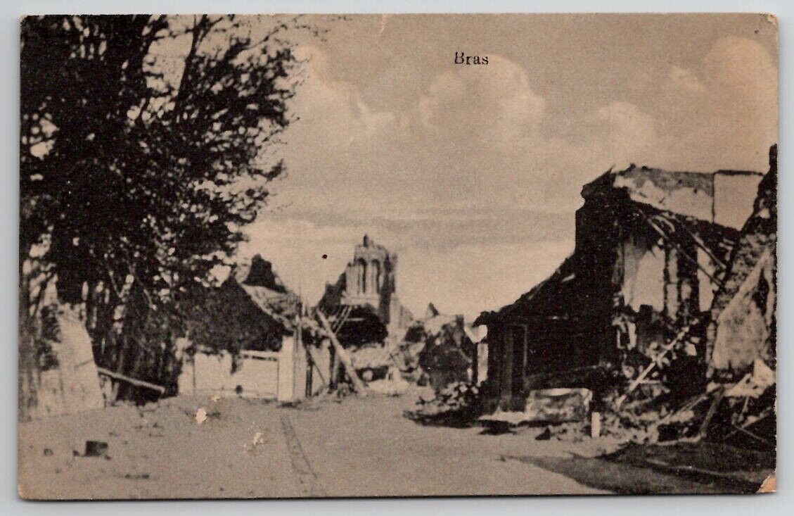 Singapore Bras Brass Disaster Demolished Collapsed Buildings Postcard F24