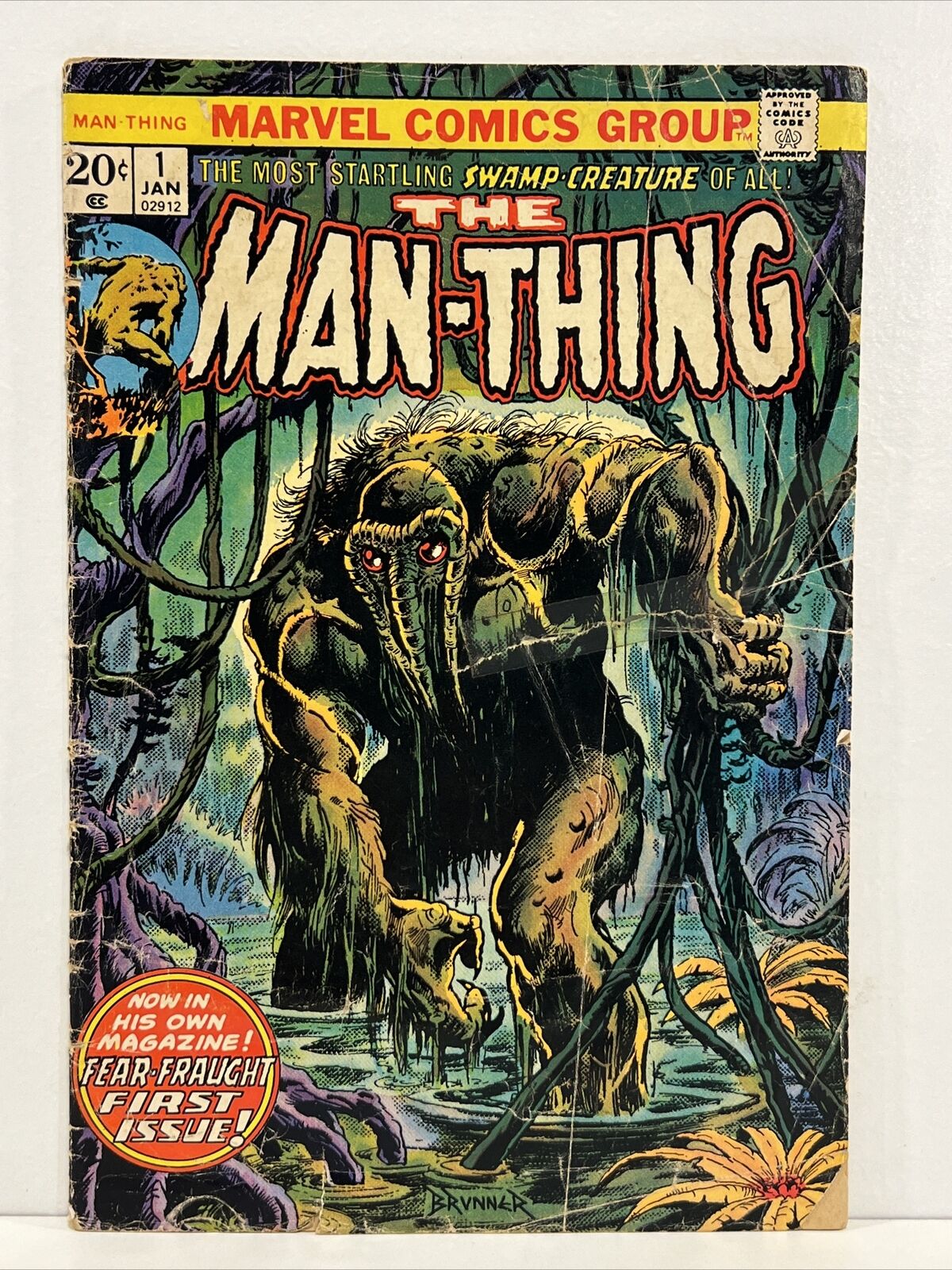 The Man-Thing #1 1974 First Solo Series 2nd Howard The Duck App. Low Grade