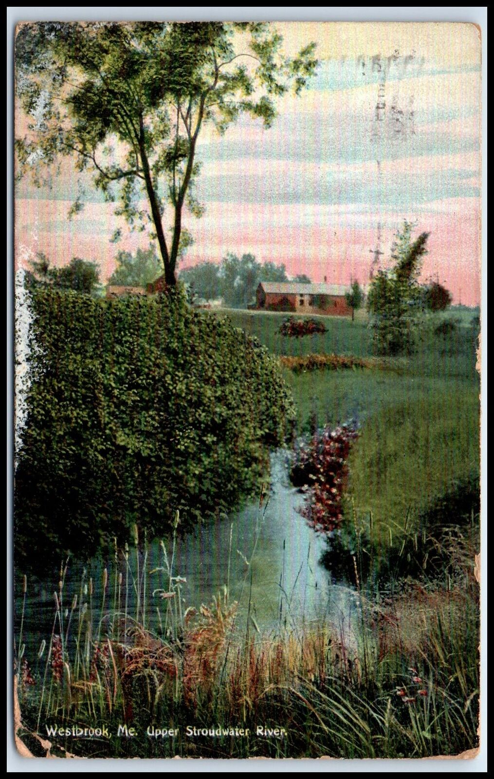 Postcard Westbrook, Me. Upper Stroudwater River.   E76