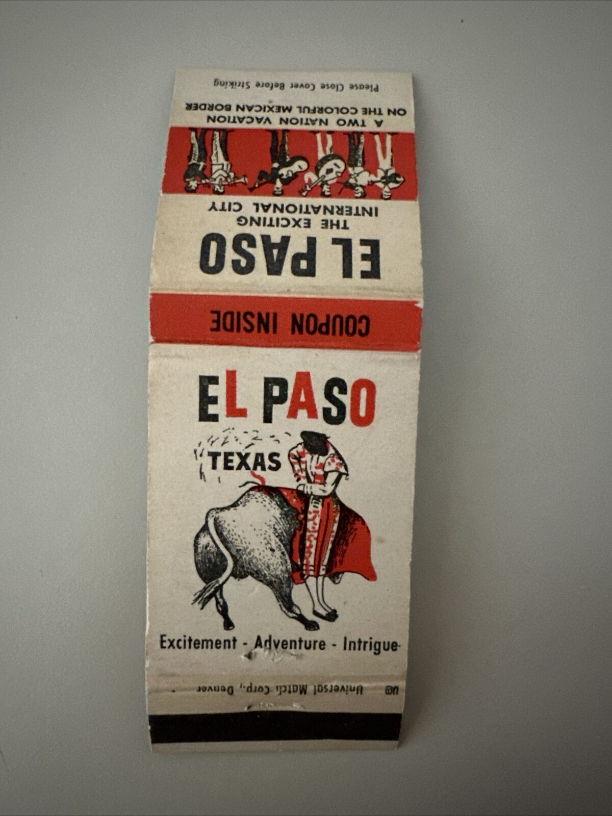 1950s El Paso Texas Matchbook Cover